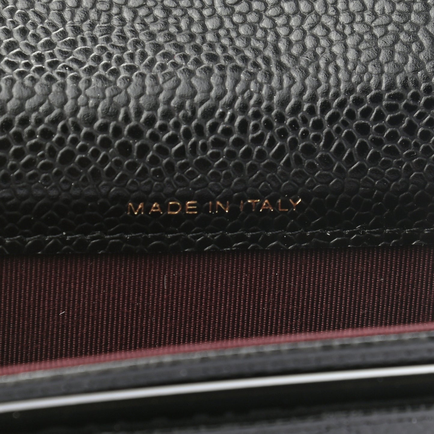Caviar Quilted Flap Card Holder Wallet Black
