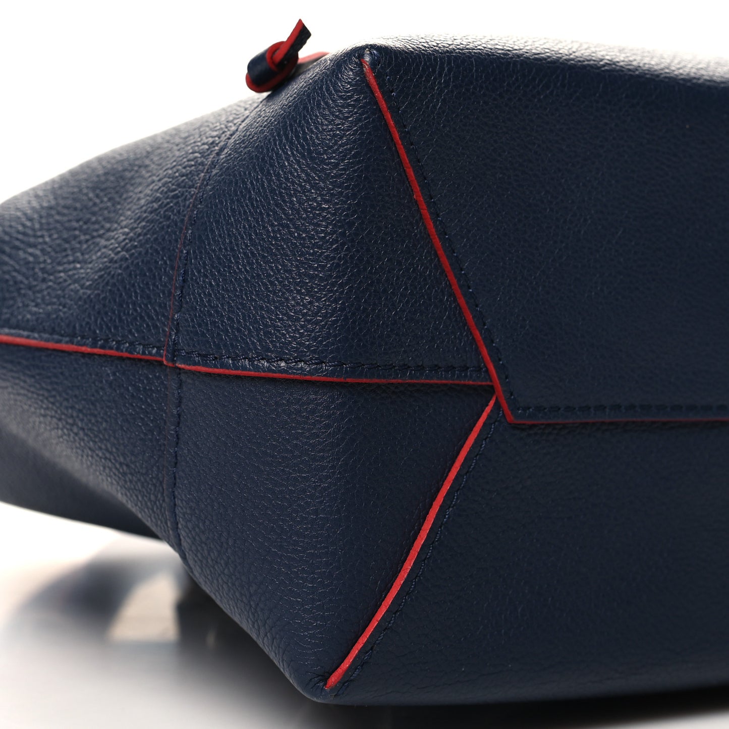 Soft Calfskin Lockme Backpack Marine Rouge