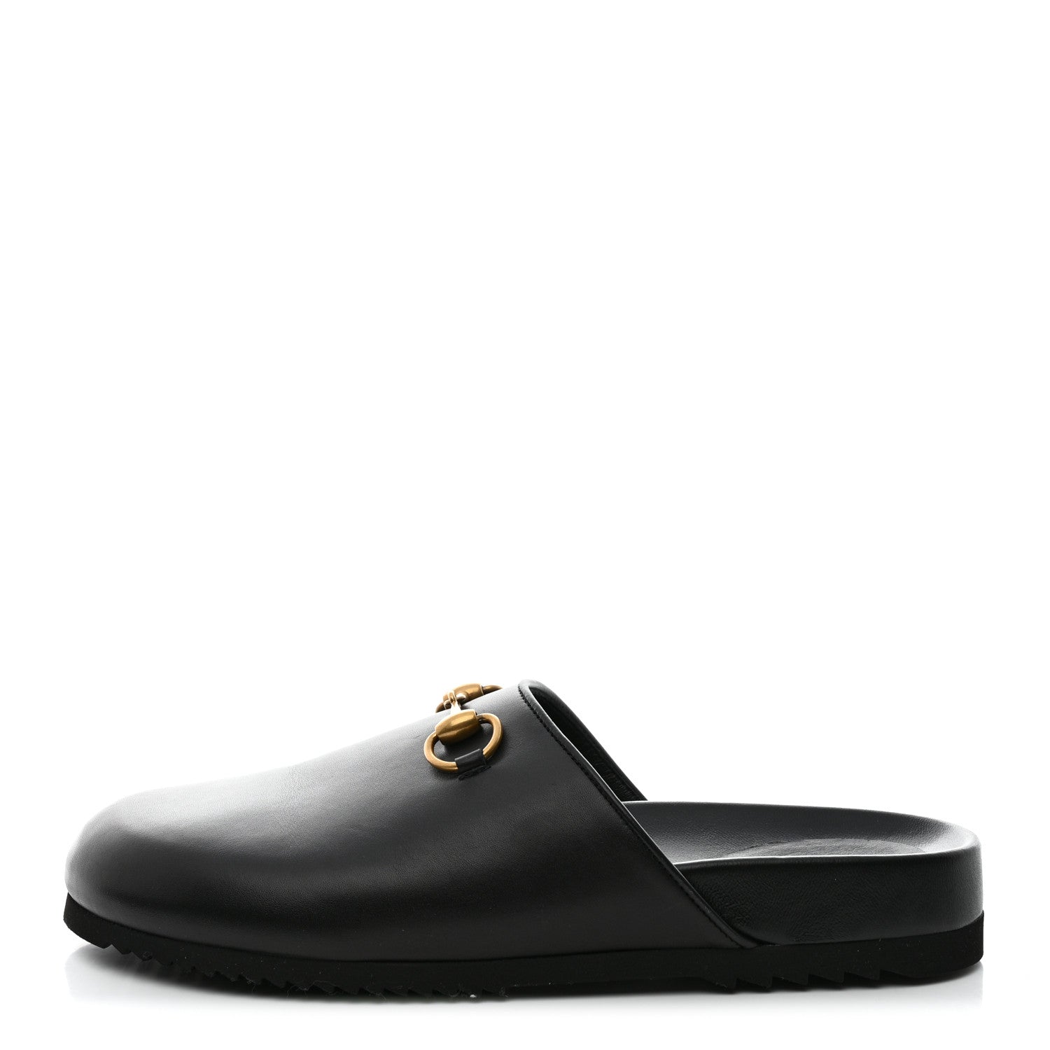 Gucci Jakarta Calfskin Womens Horsebit Slippers 40.5 Black 1 of 8