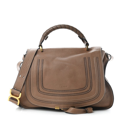 Chloe Calfskin Medium Marcie Top Handle Bag Nut 1 of 9