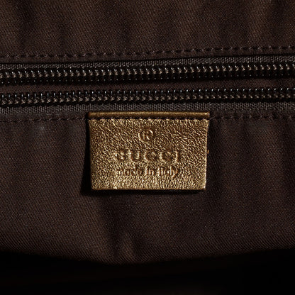 Gucci GG Monogram Large Web Handle Bucket Tote Gold 6 of 9
