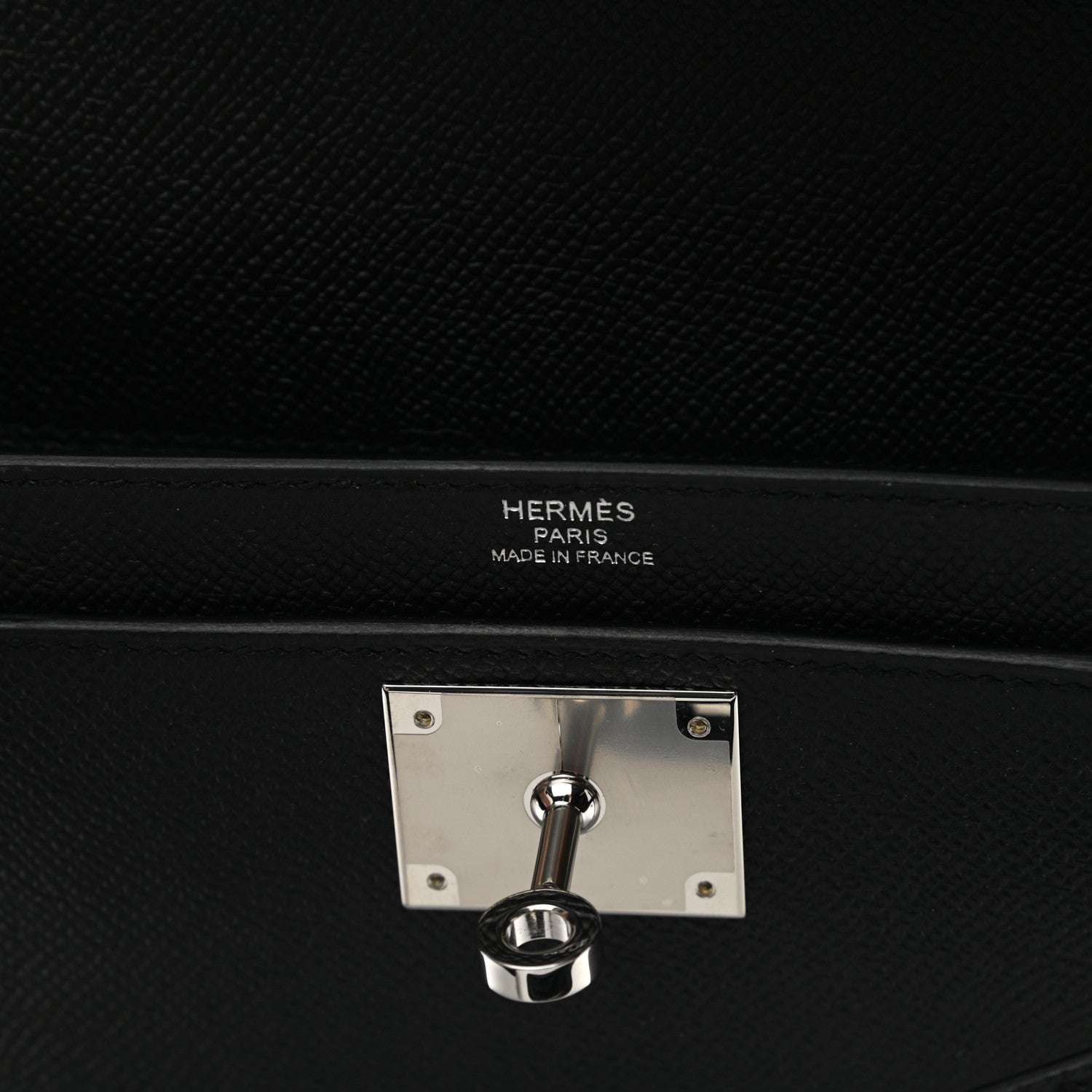 Hermes Epsom Kelly Depeches 25 Pouch Black 5 of 7