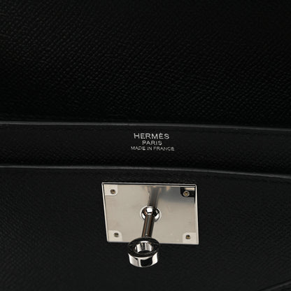 Hermes Epsom Kelly Depeches 25 Pouch Black 5 of 7