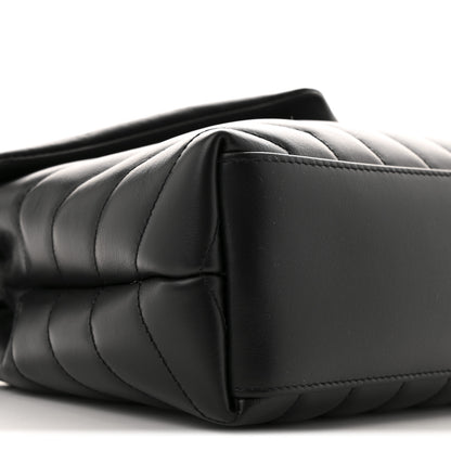 Saint Laurent Calfskin Y Quilted Monogram Monochrome Small Loulou Chain Satchel Black 10 of 13