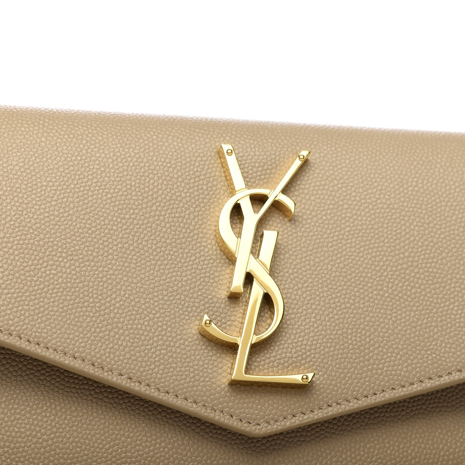 Saint Laurent Grain De Poudre Uptown Pouch Dark Beige 7 of 7