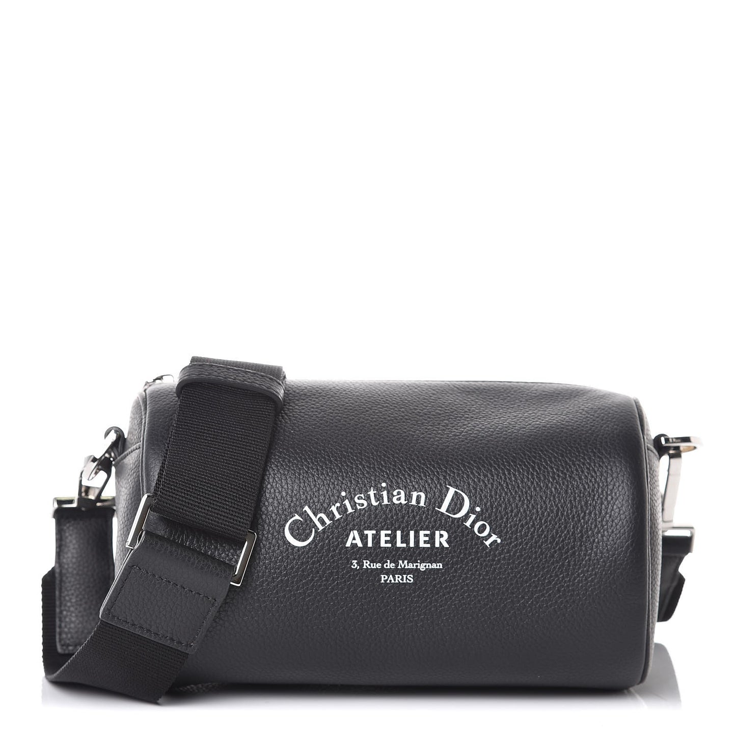 HOMME Grained Calfskin Mens Roller Pouch Black