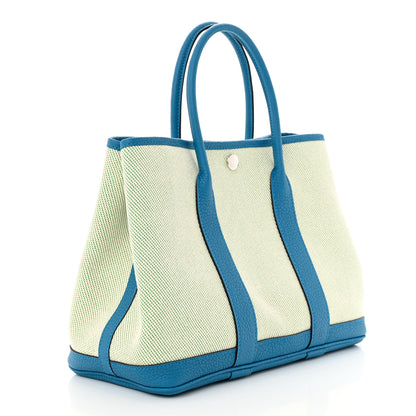 Hermes Toile Negonda Verso Garden Party 30 TPM Ecru Bambou Bleu Zanzibar 3 of 10