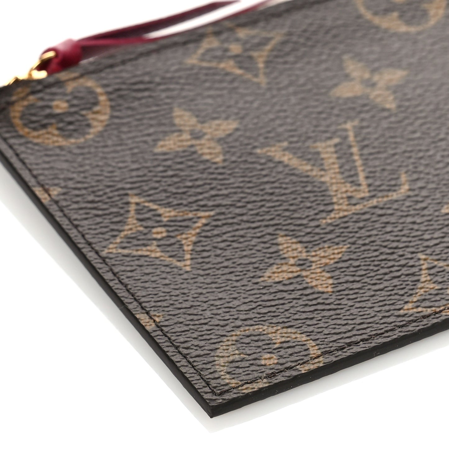 Monogram Felicie Chain Wallet Zippered Insert Fuchsia