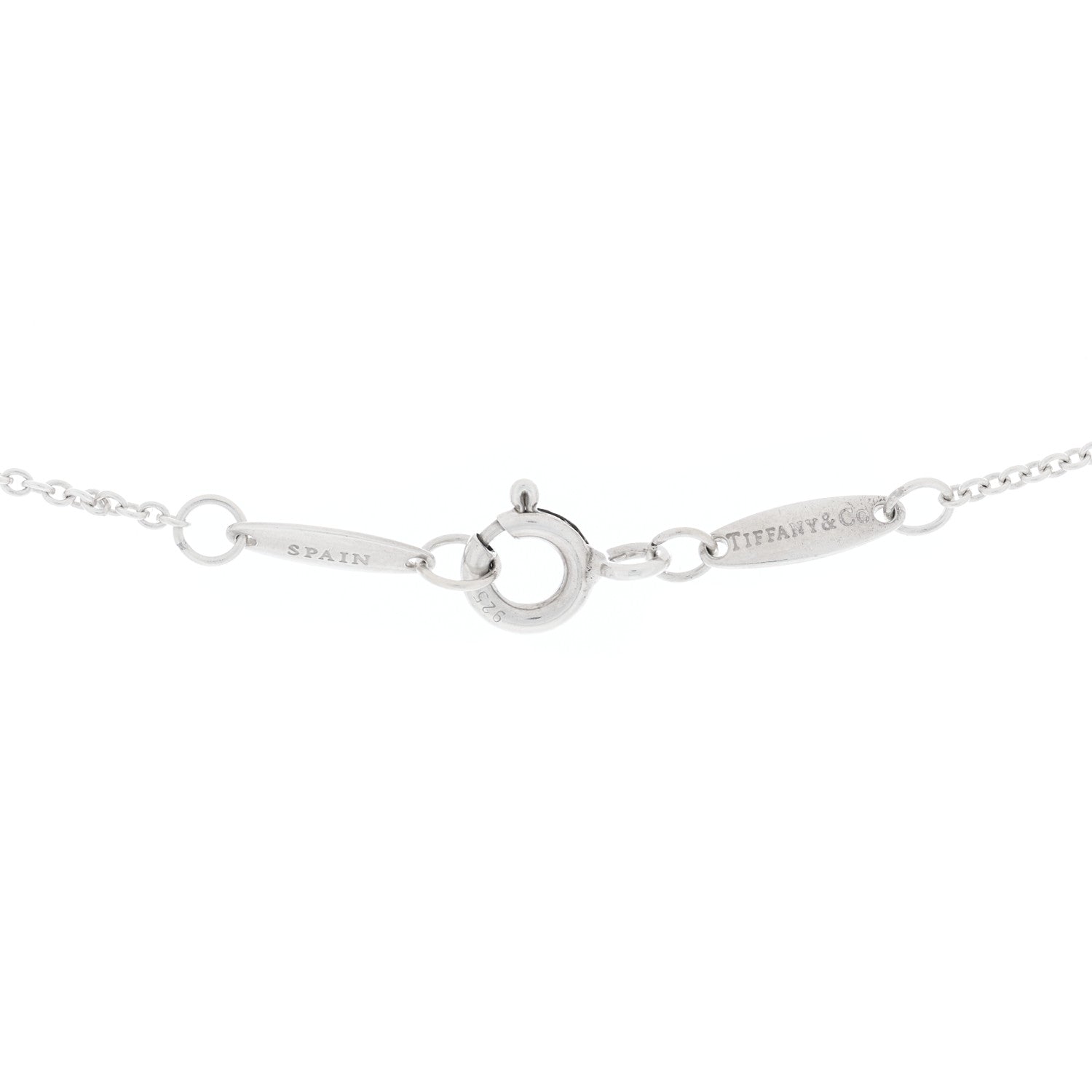 Tiffany Sterling Silver Diamond .07ct Elsa Peretti Diamonds by the Yard Pendant Necklace 3 of 3