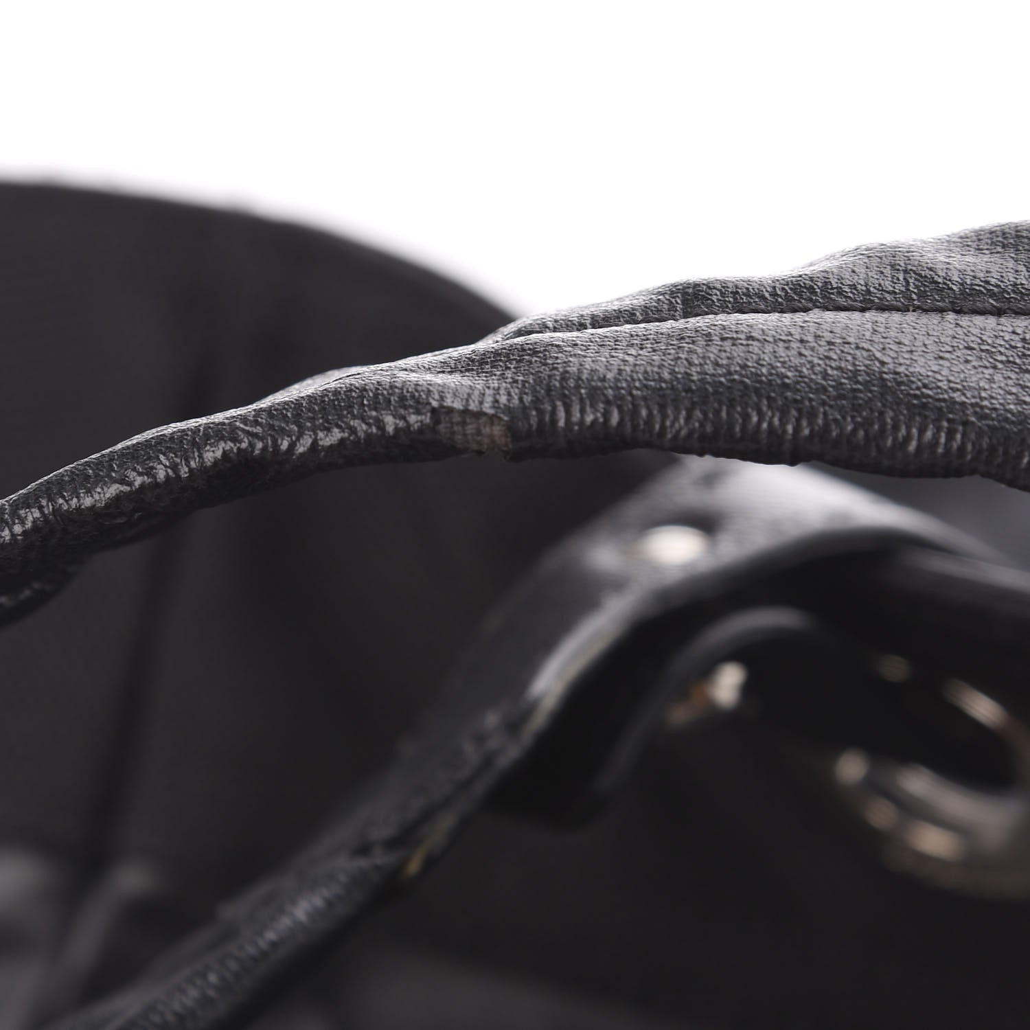Chanel Coated Canvas Quilted Large Paris Biarritz Tote Black 7 of 10