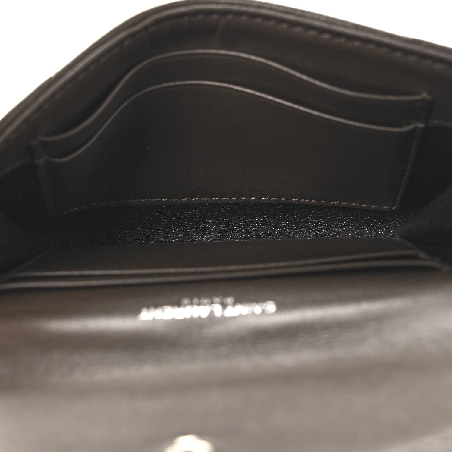 Saint Laurent Lambskin Y Quilted Monogram Small Loulou Envelope Wallet Faggio 5 of 7