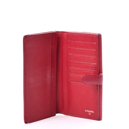 Chanel Grained Calfskin CC Long Wallet Red 5 of 13