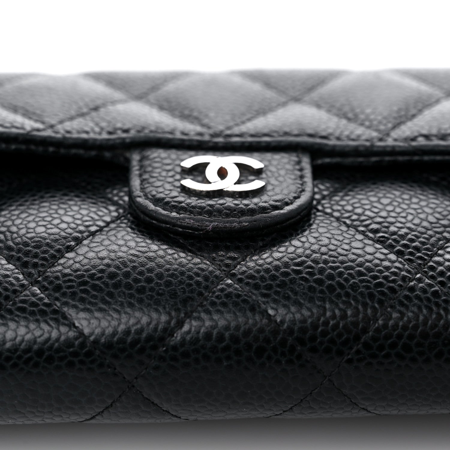 Chanel Caviar Quilted Large Gusset Flap Wallet Black 16 of 18