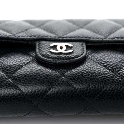 Chanel Caviar Quilted Large Gusset Flap Wallet Black 16 of 18