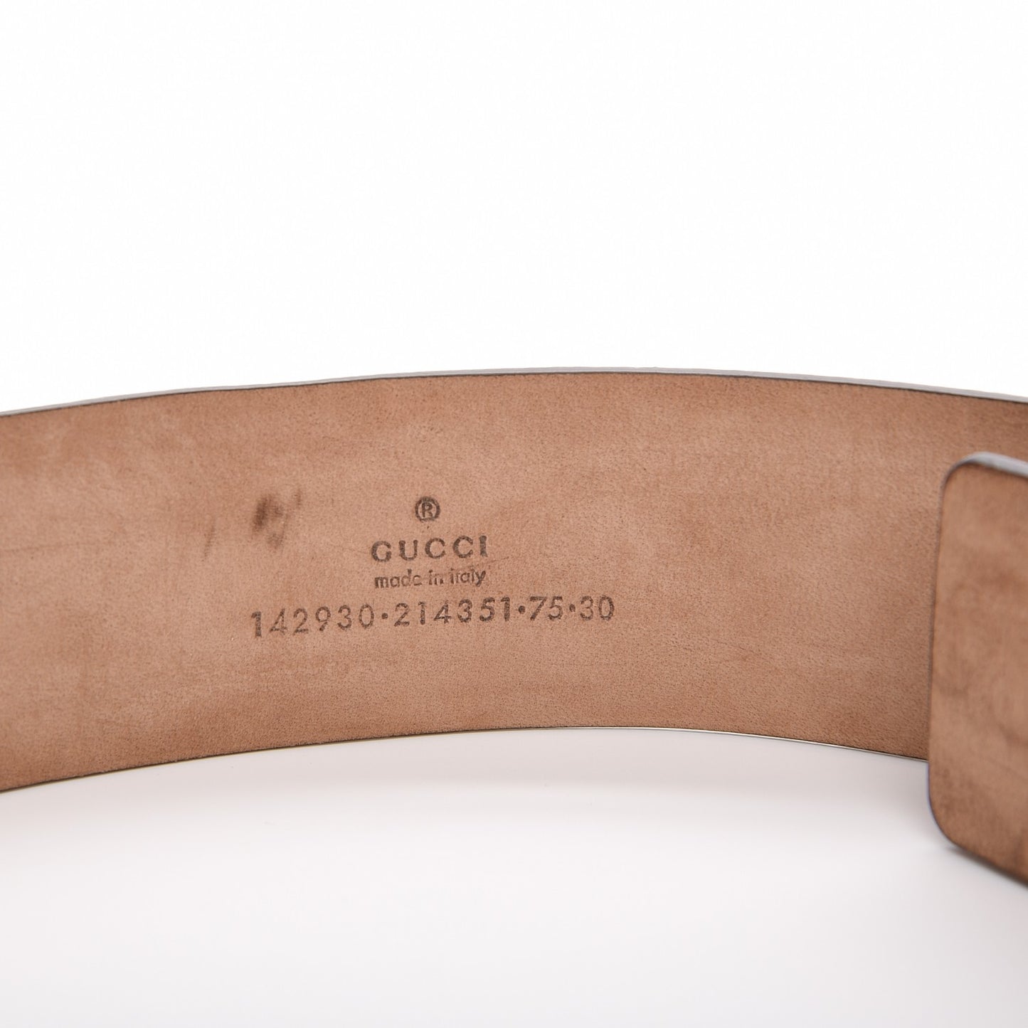 GG Supreme Monogram Niagara Lux Calfskin Interlocking G 40mm Belt 75 30 Beige Ebony Cocoa