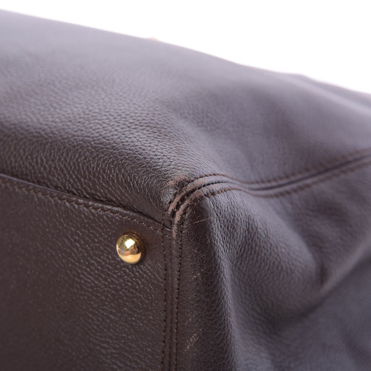 Chanel Calfskin Cerf Executive Shopper Tote Brown 10 of 14