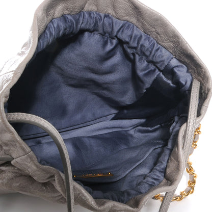 Miu Miu Vitello Shine Drawstring Bag Nube 5 of 8