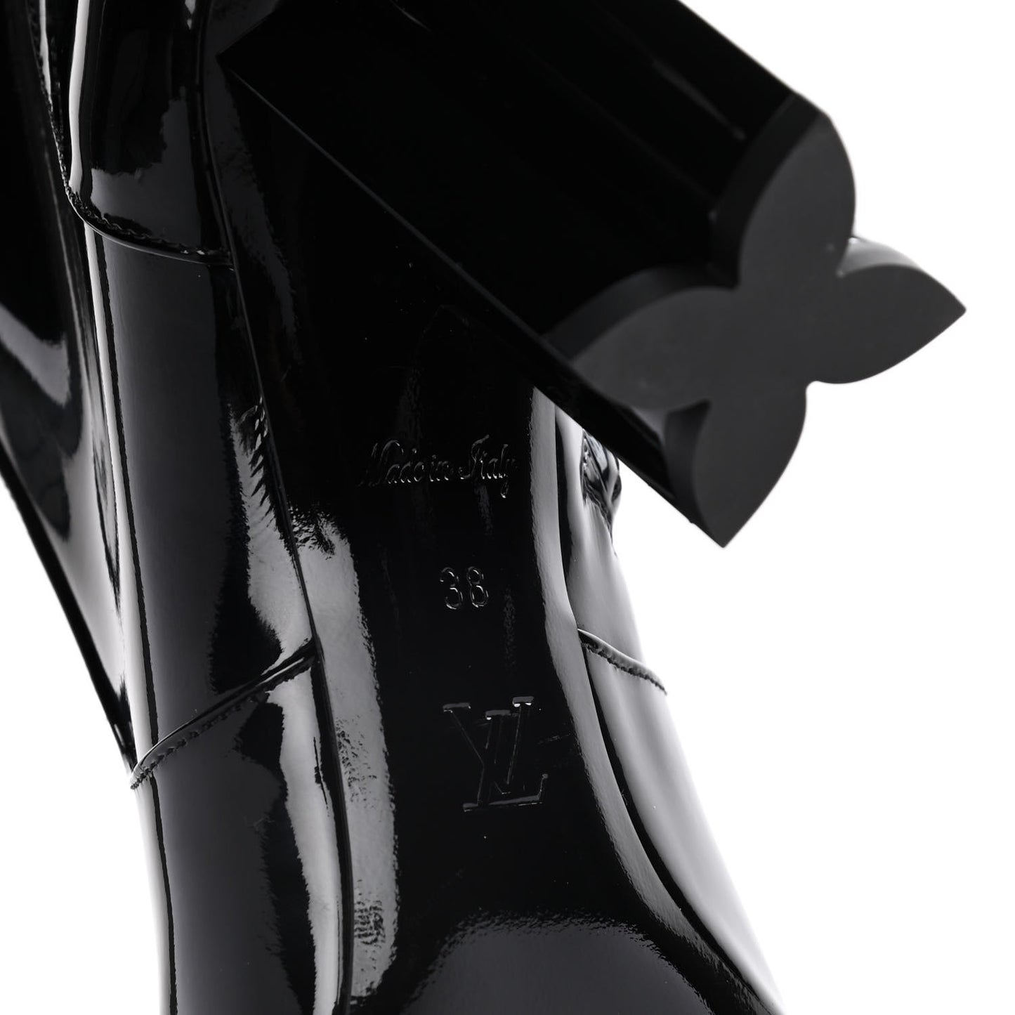 Patent Uniformes Silhouette Ankle Boots 38 Black