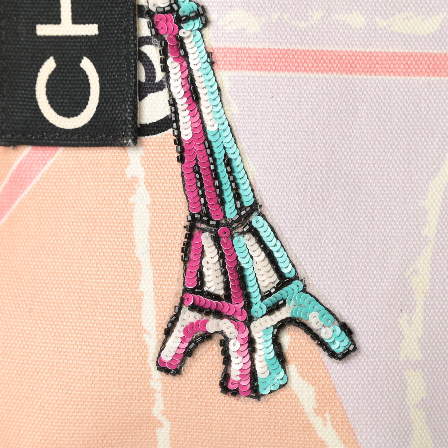 Canvas Printed Eiffel Tower Shoulder Bag