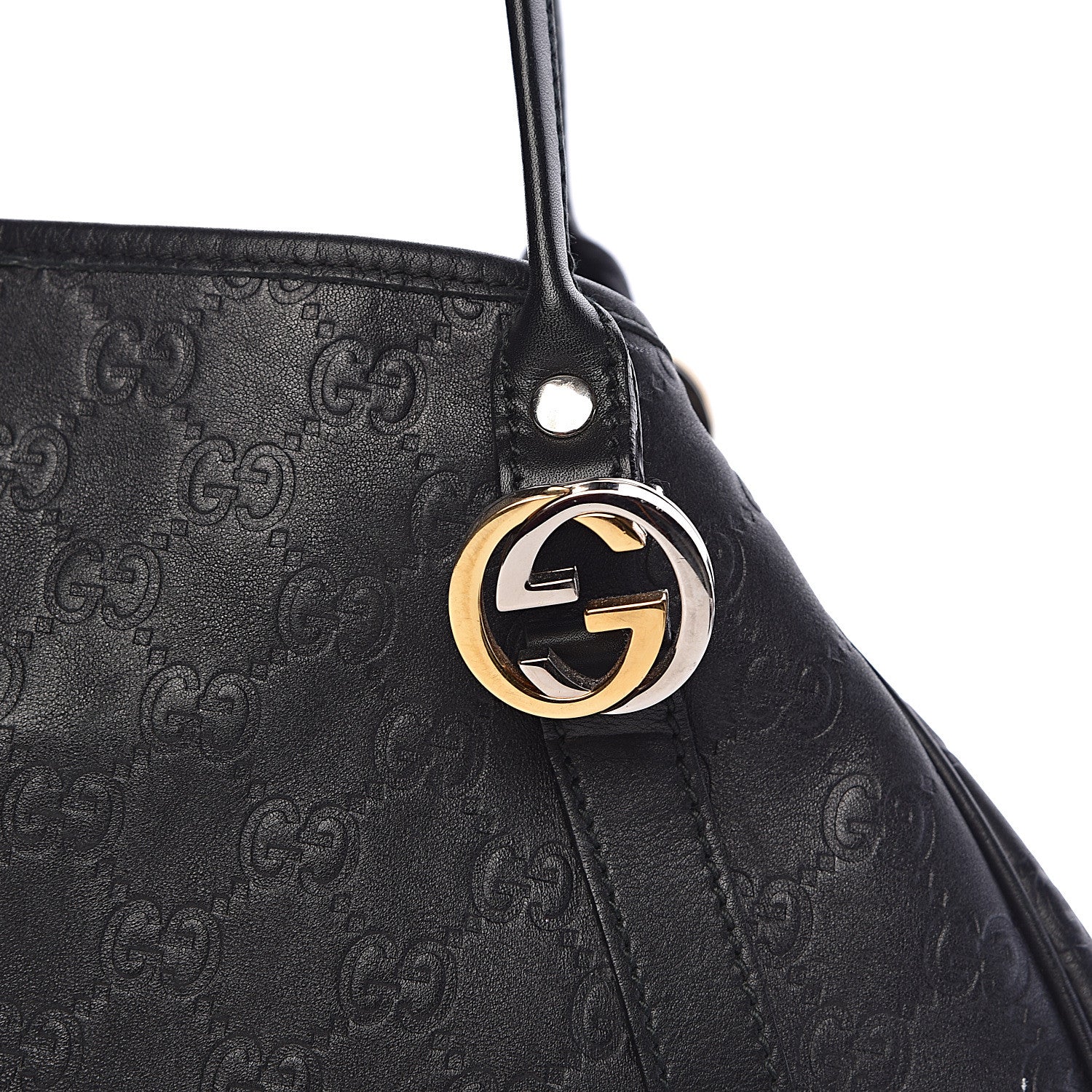 Gucci Guccissima Medium GG Twins Shoulder Bag Black 12 of 12