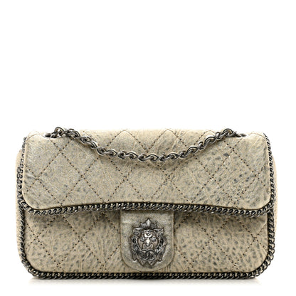 Chanel Distressed Lambskin Medium Leo Lion Flap Metallic 1 of 12