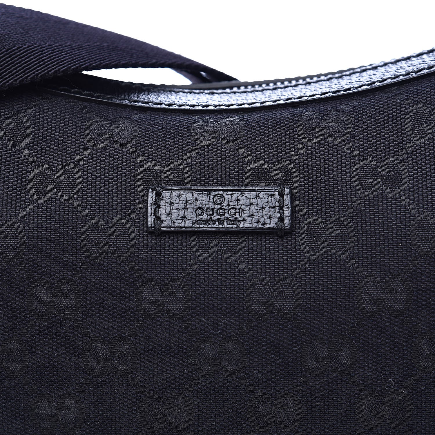 Gucci Monogram Medium Half Moon Hobo Black 10 of 10