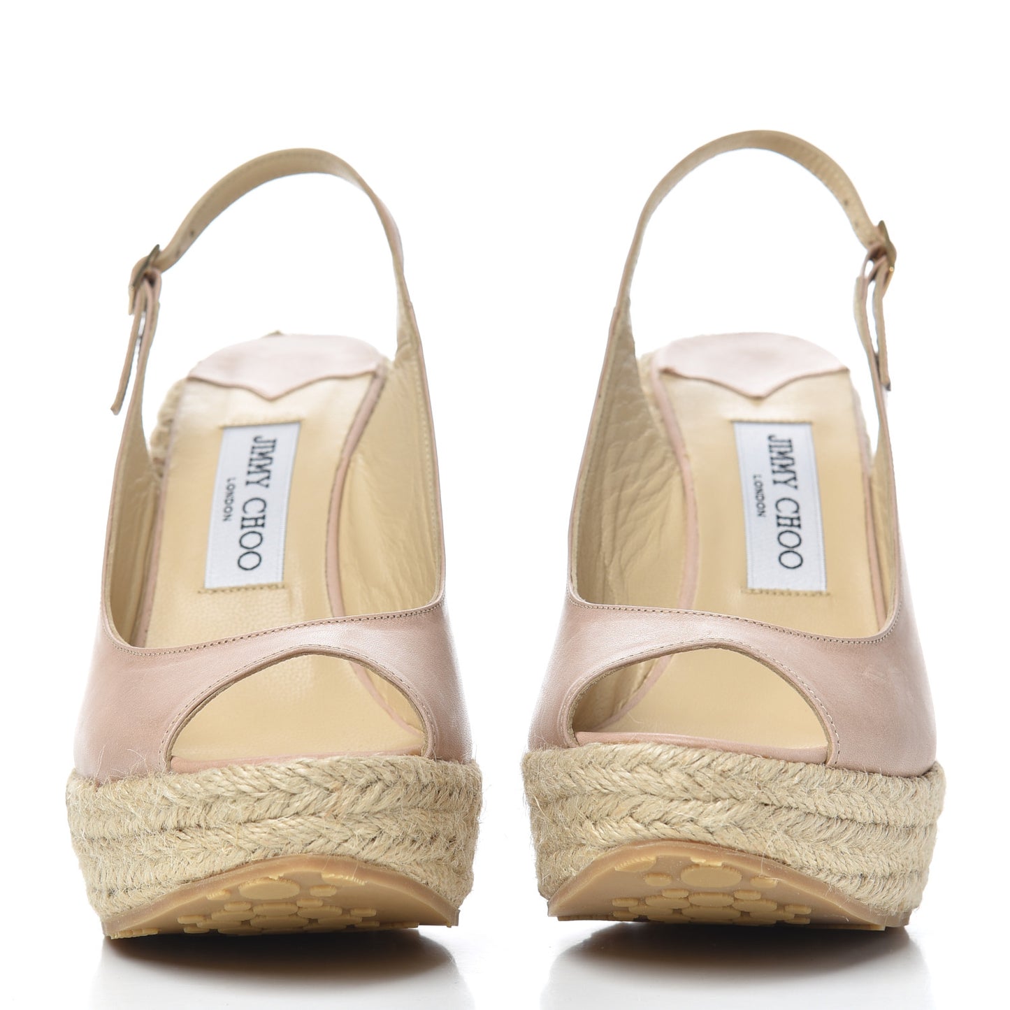 Nappa Polar Slingback Espadrille Wedges 39 Nude