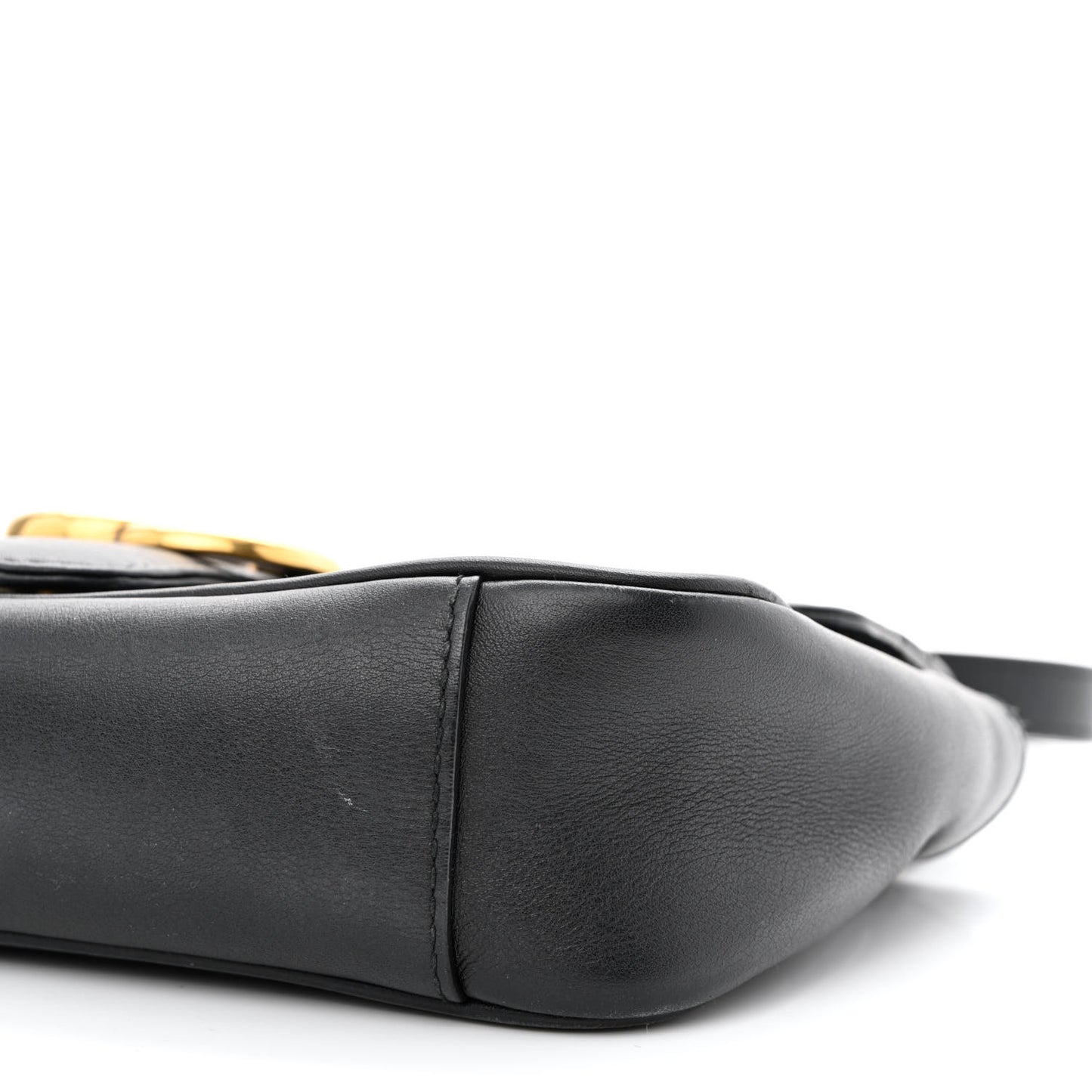 Calfskin Matelasse Mini GG Marmont Shoulder Bag Black