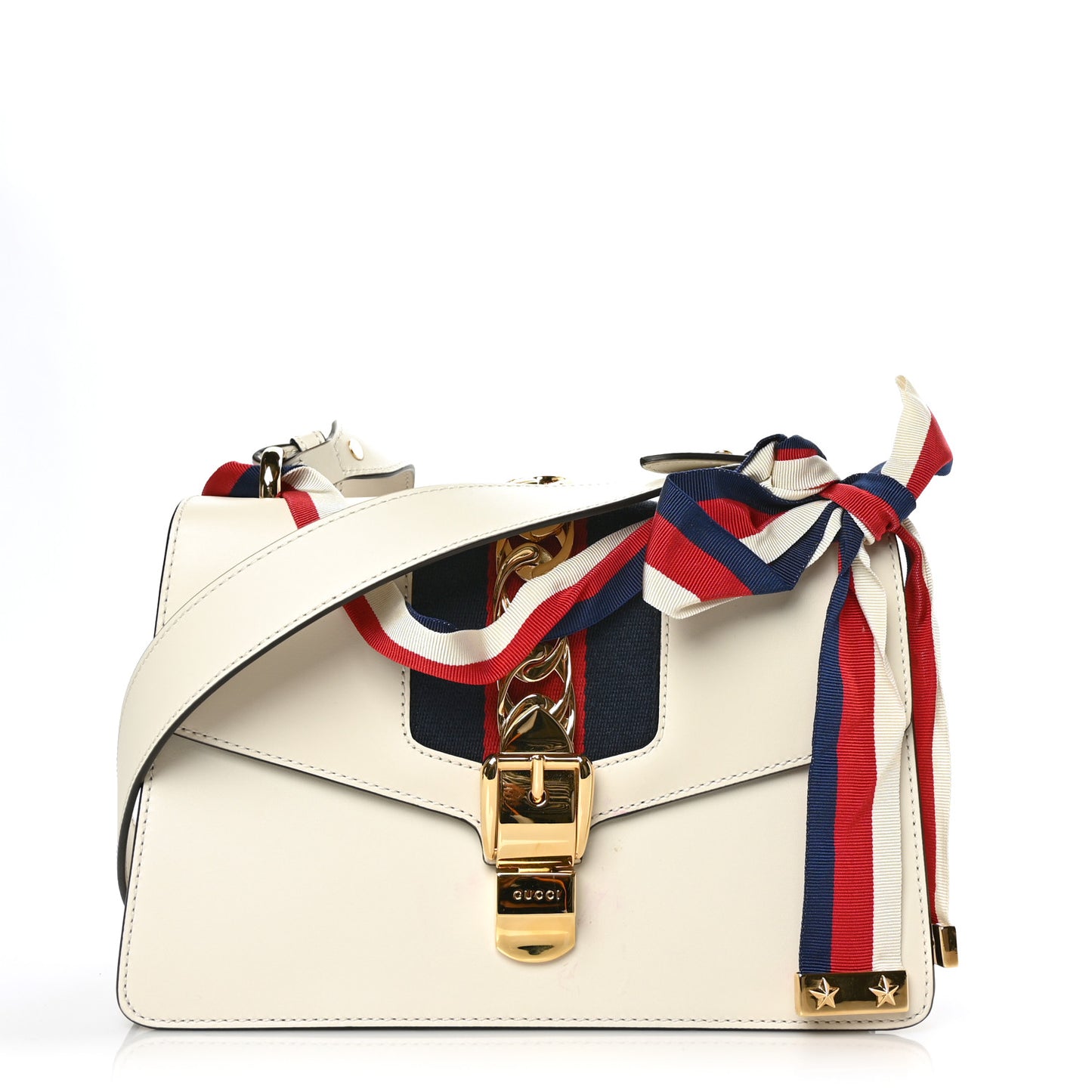 Calfskin Small Sylvie Shoulder Bag Off White