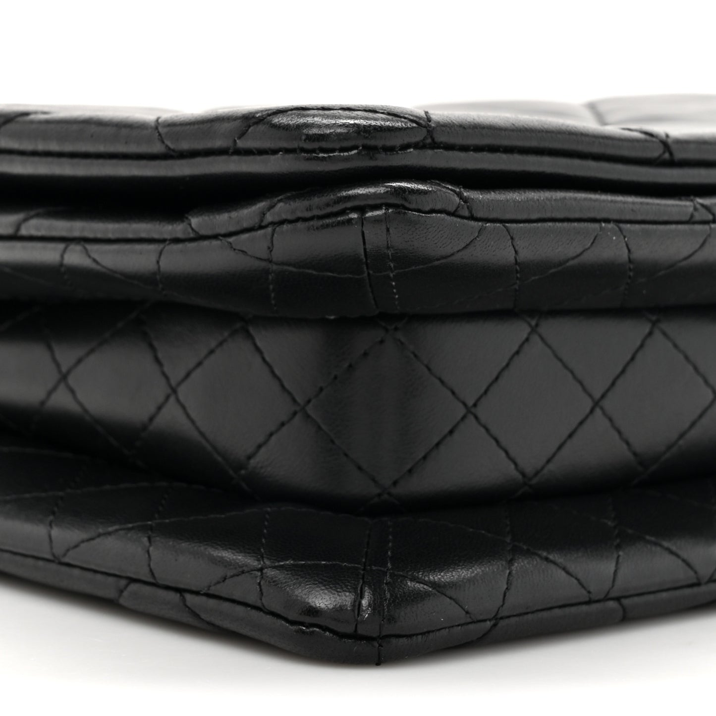 Lambskin Quilted On And On Small Chain Flap Black
