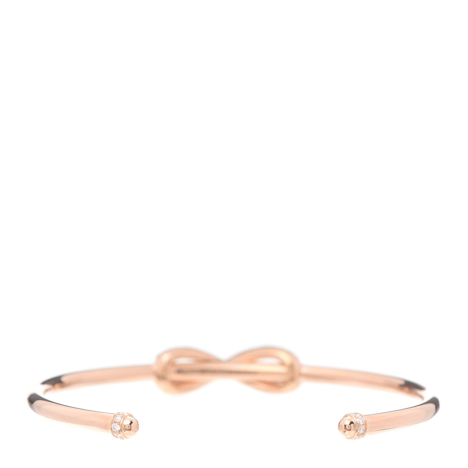 Tiffany 18K Rose Gold Diamond Infinity Cuff Bracelet 3 of 5