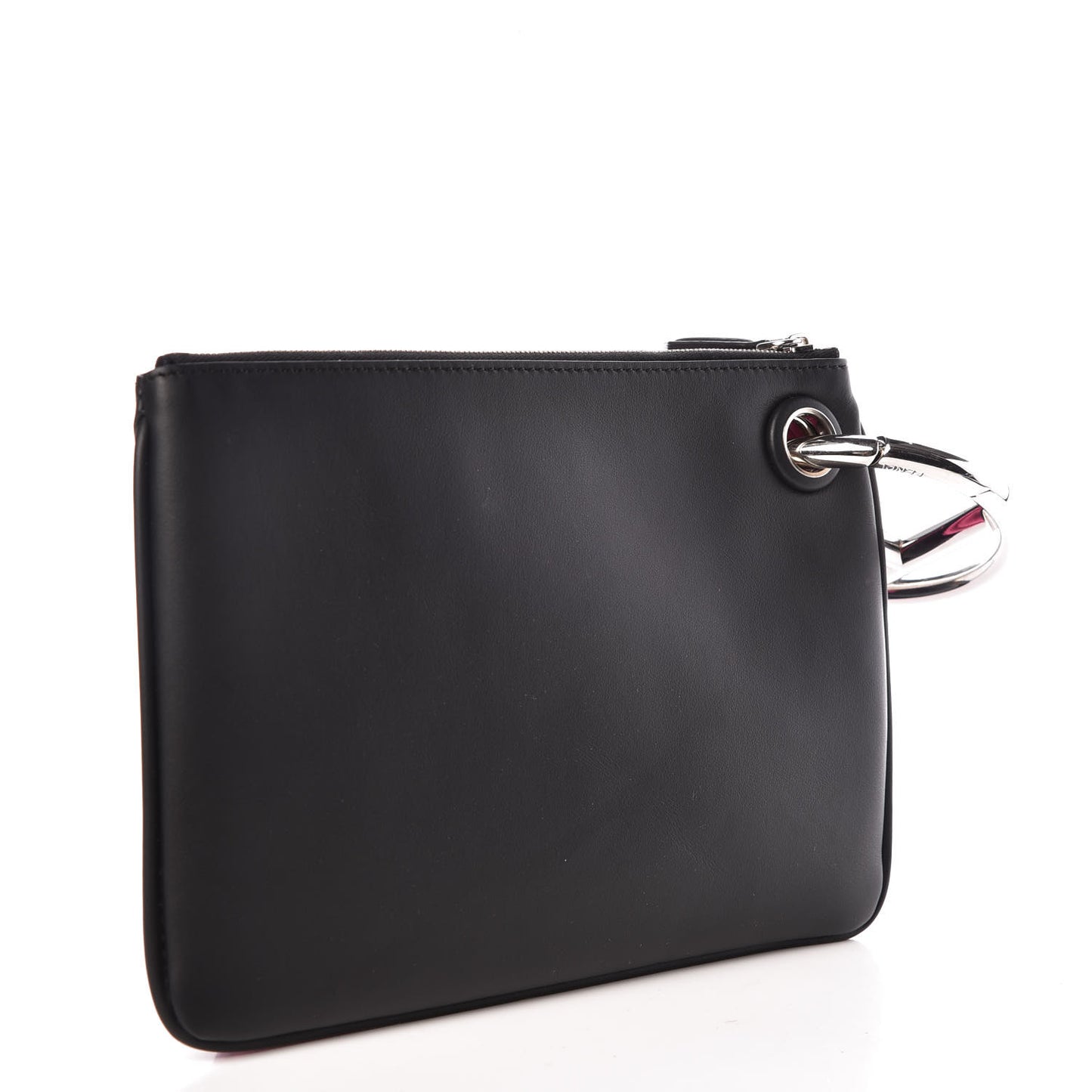 Calfskin Velvet F is Fun Fair Triplette Pouch Set Multicolor