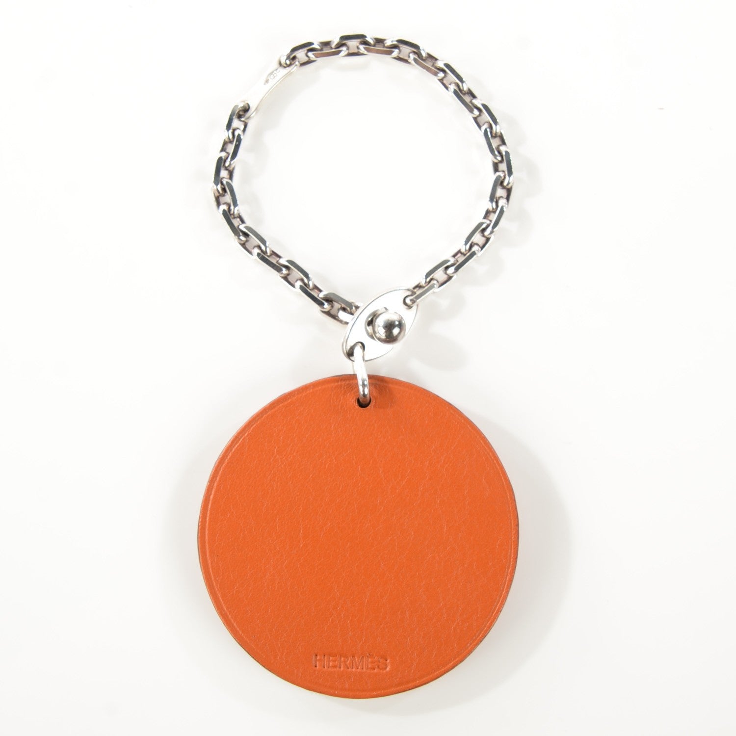 Hermes Tadelakt Tiger Key Chain Bag Charm Potiron 3 of 6