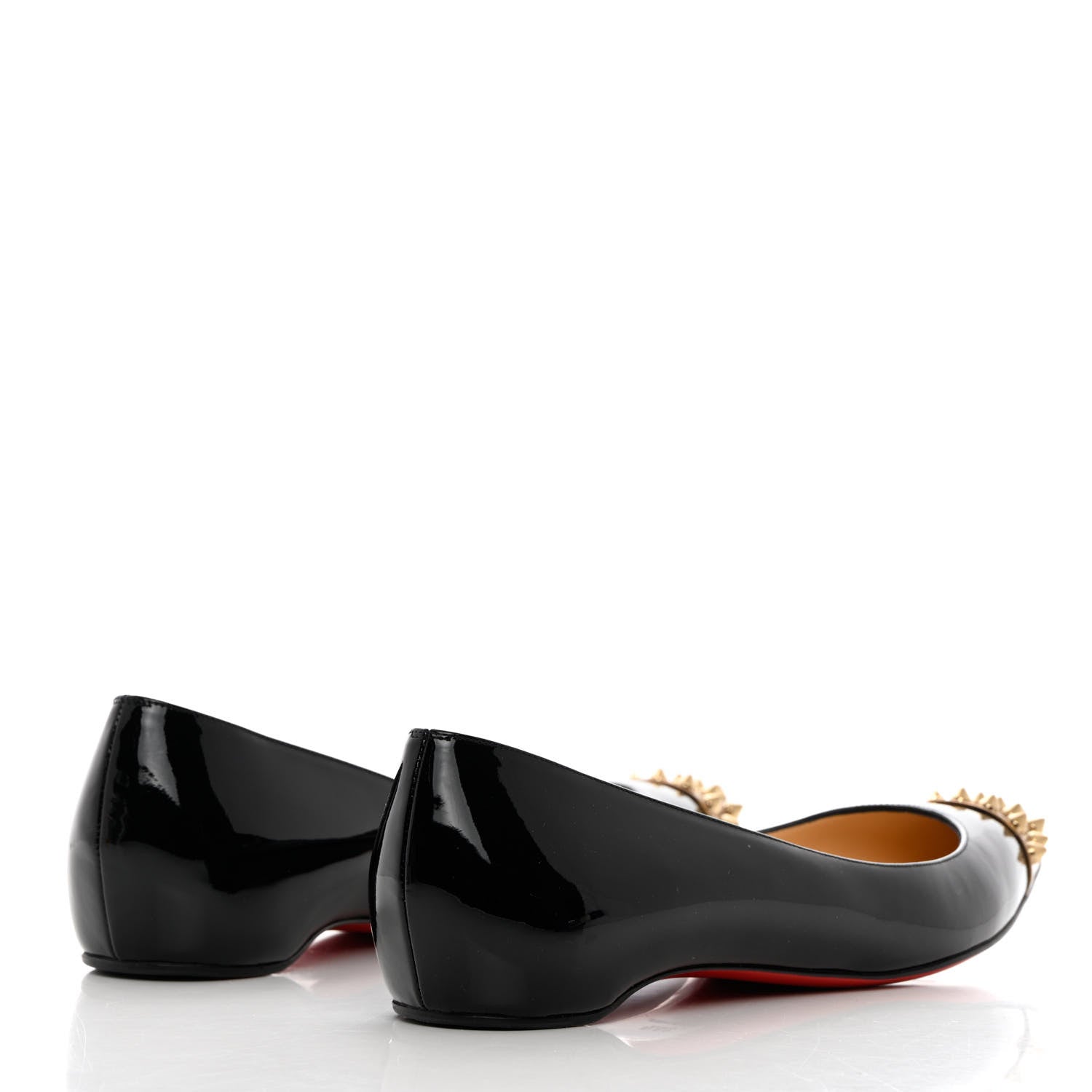 Christian Louboutin Patent Specchio Toe Geo Pump Flat 39.5 Black Bronze 4 of 13