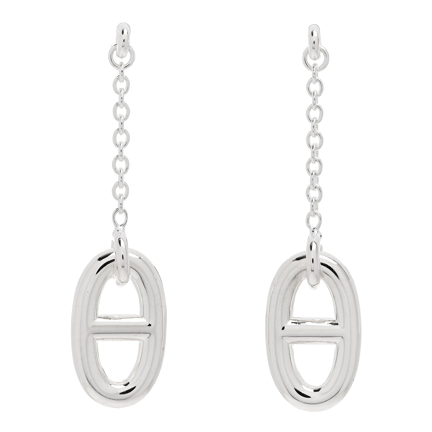 Hermes Sterling Silver Farandole Drop Earrings 1 of 5