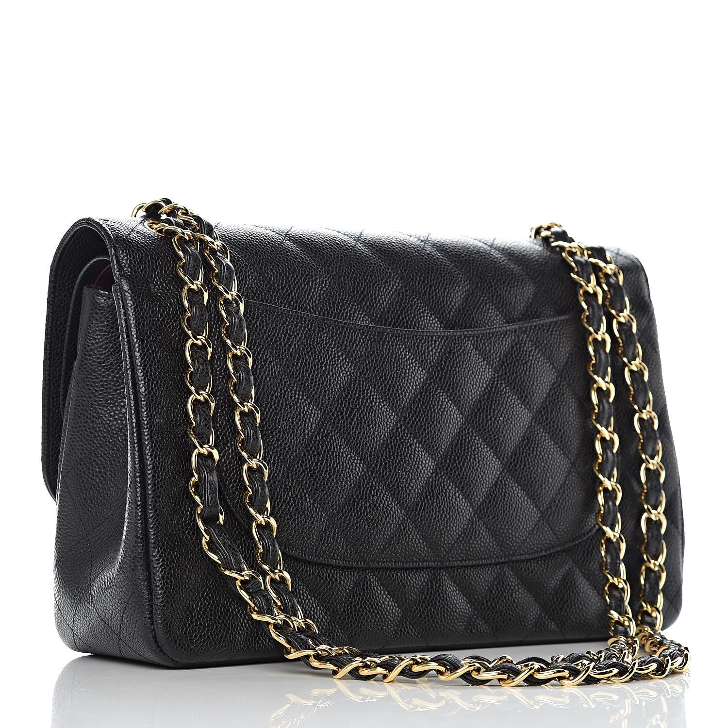 Chanel Caviar Quilted Jumbo Double Flap Black 2 of 10