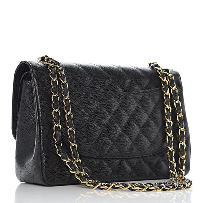 Chanel Caviar Quilted Jumbo Double Flap Black 2 of 10