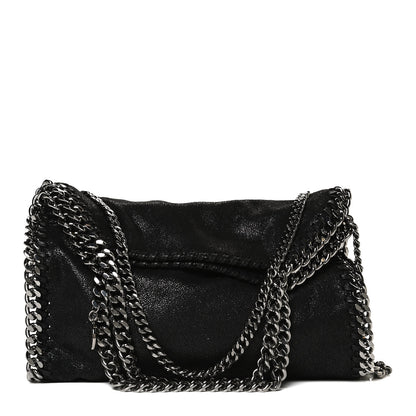 Stella McCartney Shaggy Deer Mini Falabella Fold Over Tote Black 1 of 10