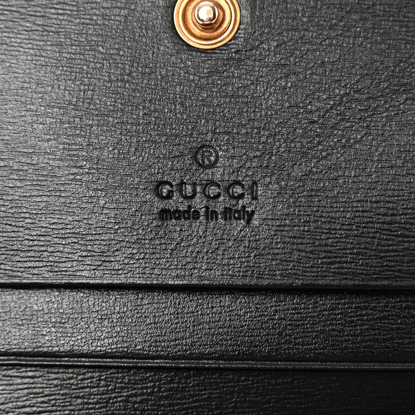 Calfskin Web Trapuntata GG Marmont Card Case Wallet Black