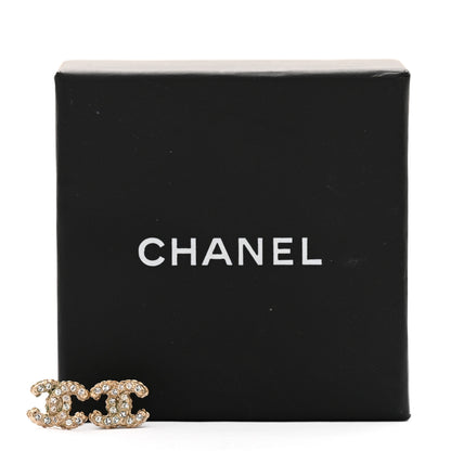 Chanel Crystal Mini CC Earrings Gold 5 of 5