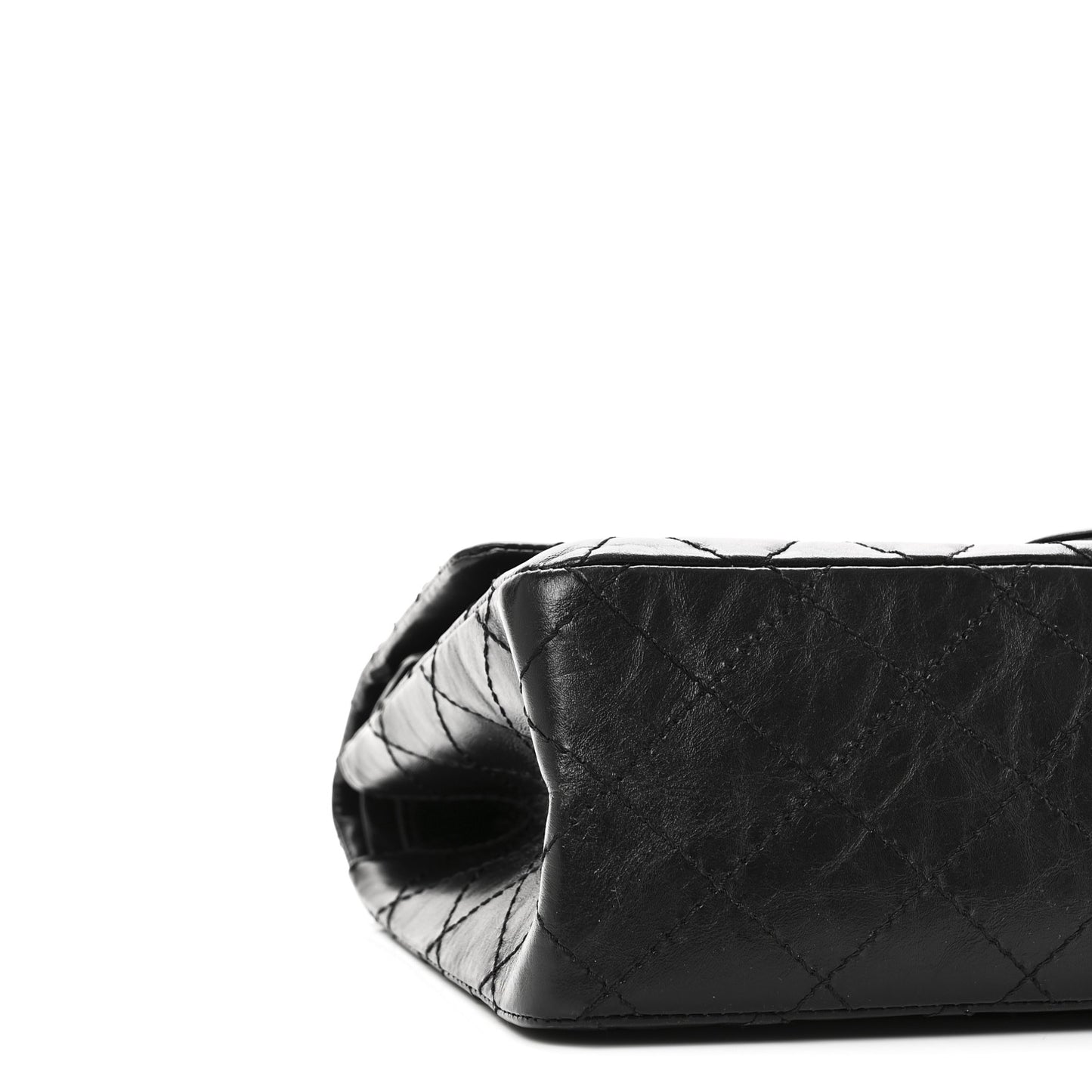 Aged Calfskin Quilted 2.55 Reissue 226 Flap So Black
