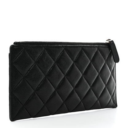 Chanel Caviar Quilted Classic Zip Boy Pouch Black 3 of 7