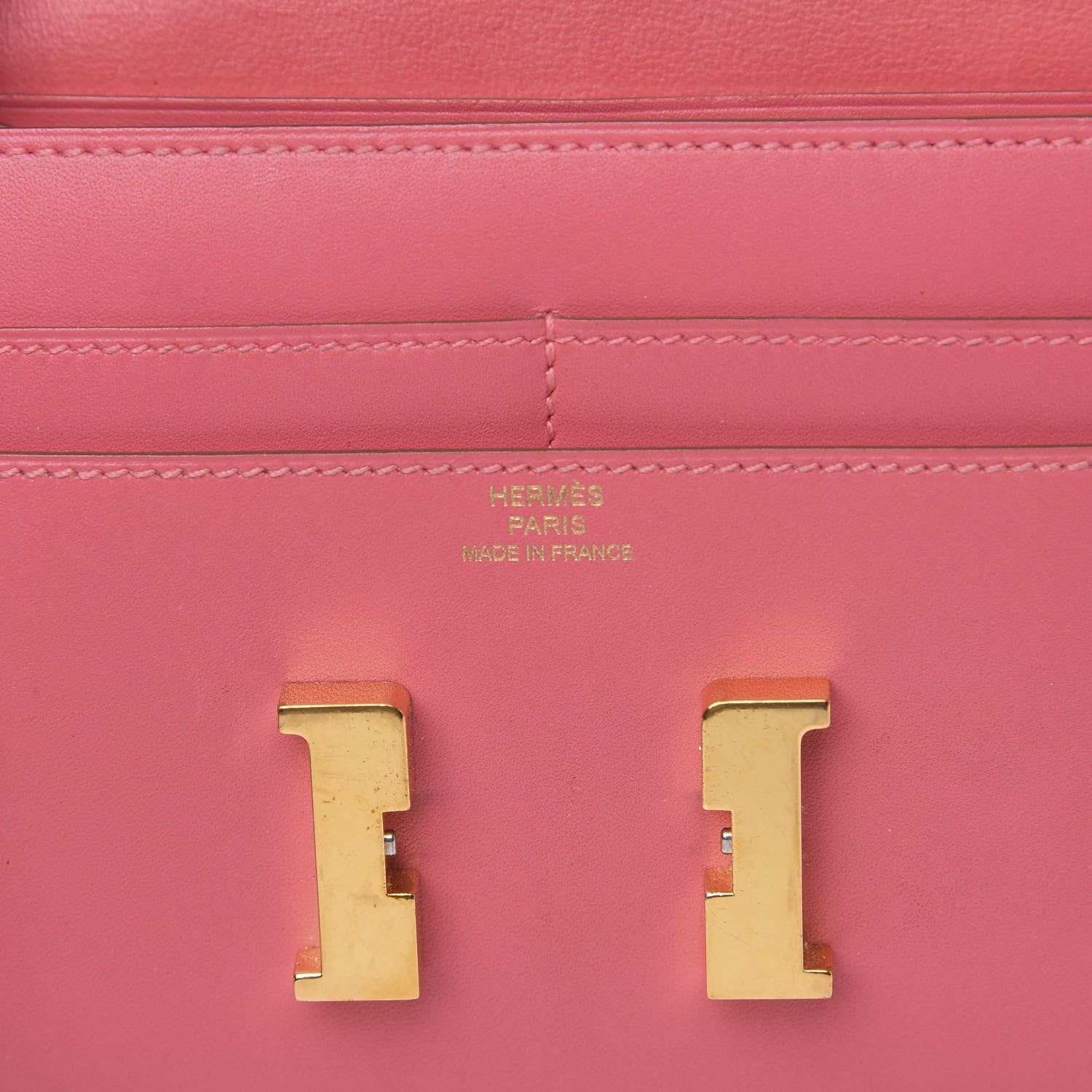 Hermes Tadelakt Constance Short Wallet Rose Lipstick 5 of 8