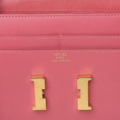 Hermes Tadelakt Constance Short Wallet Rose Lipstick 5 of 8