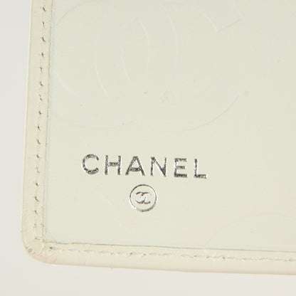 Chanel Calfskin Python Quilted Cambon Yen Wallet White 6 of 8
