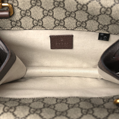Gucci GG Supreme Monogram Web Small Neo Vintage Double Flap Messenger Bag Beige New Acero 5 of 9