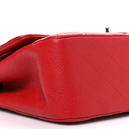 Chanel Caviar Quilted Jumbo Double Flap Red 9 of 12