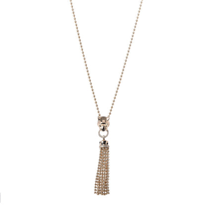 Cartier 18K Yellow Gold Diamond Tsavorite Onyx Black Lacquer Panthère De Necklace 1 of 8