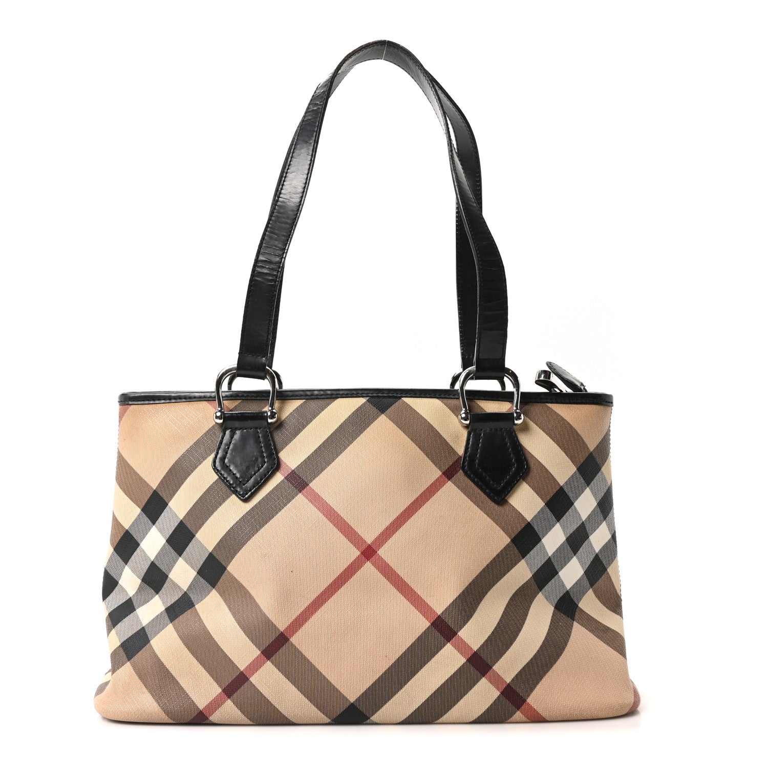 Burberry Supernova Check Small Nickie Tote Black 1 of 11