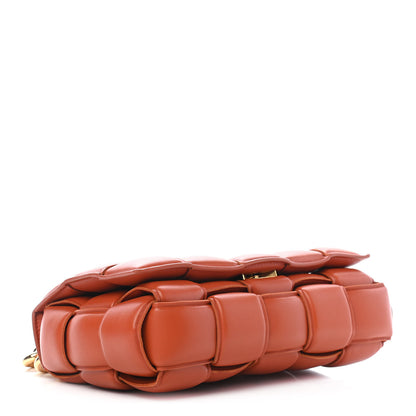 Bottega Veneta Lambskin Maxi Intreccio Padded Chain Cassette Crossbody Bag Maple 3 of 7